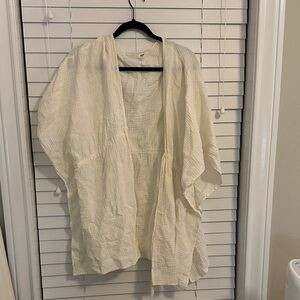 Aerie Off-White Quilted Cardigan